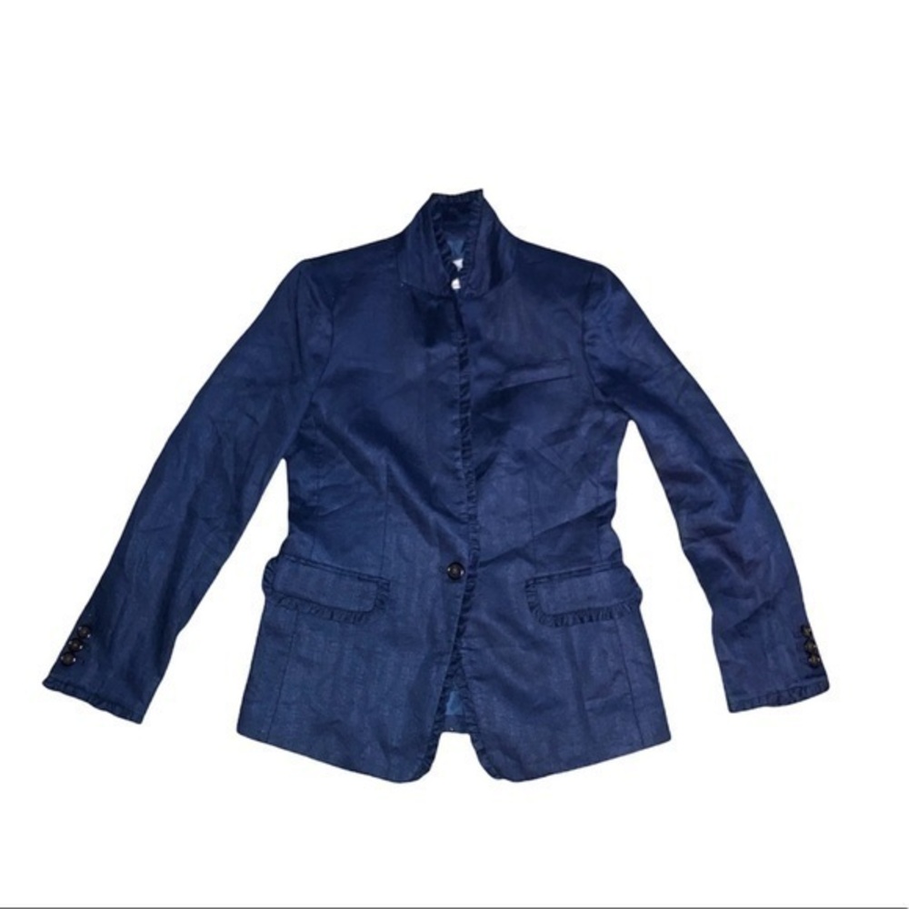 J. Crew blue linen blazer jacket nwt 2 $148